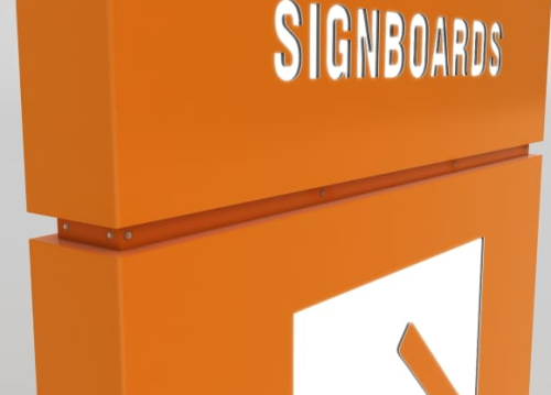 Пилон с прорезными буквами от компании Lightbox. Пилон с прорезными буквами в Минске от компании Lightbox.