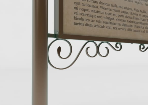 Стенд информационный с элементами ковки от компании Lightbox. (Стенд информационный с элементами ковки) в Минске от компании Lightbox.by