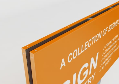 Щит информационный в виде на двух опорах от компании Lightbox. (Щит информационный в виде на двух опорах) в Минске от компании Lightbox.by